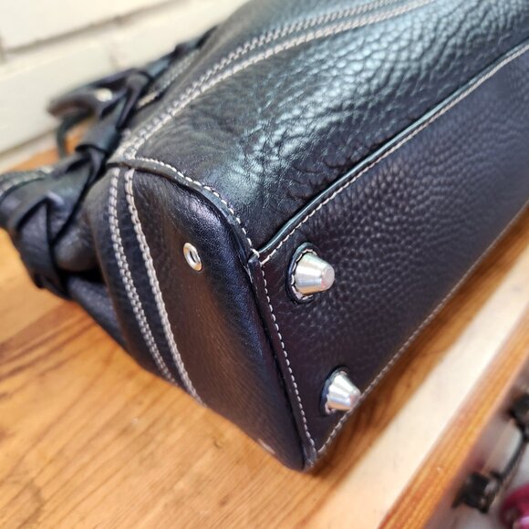 Like New Coach Hampton Black Leather Handbag Purse - Picture 8 of 14